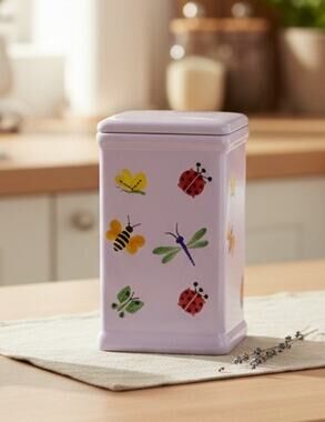 Frank Richman Hug Bug Ceramic Kitchen Canister Ladybug Dragonfly Butterfly 9.5"